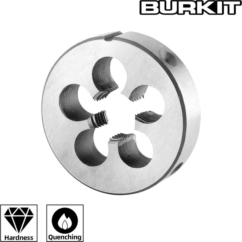 Burkit 1/2"-28 UNEF Round Threading Die, 1/2 x 28 UNEF Machine Thread Die Right Hand - Image 3